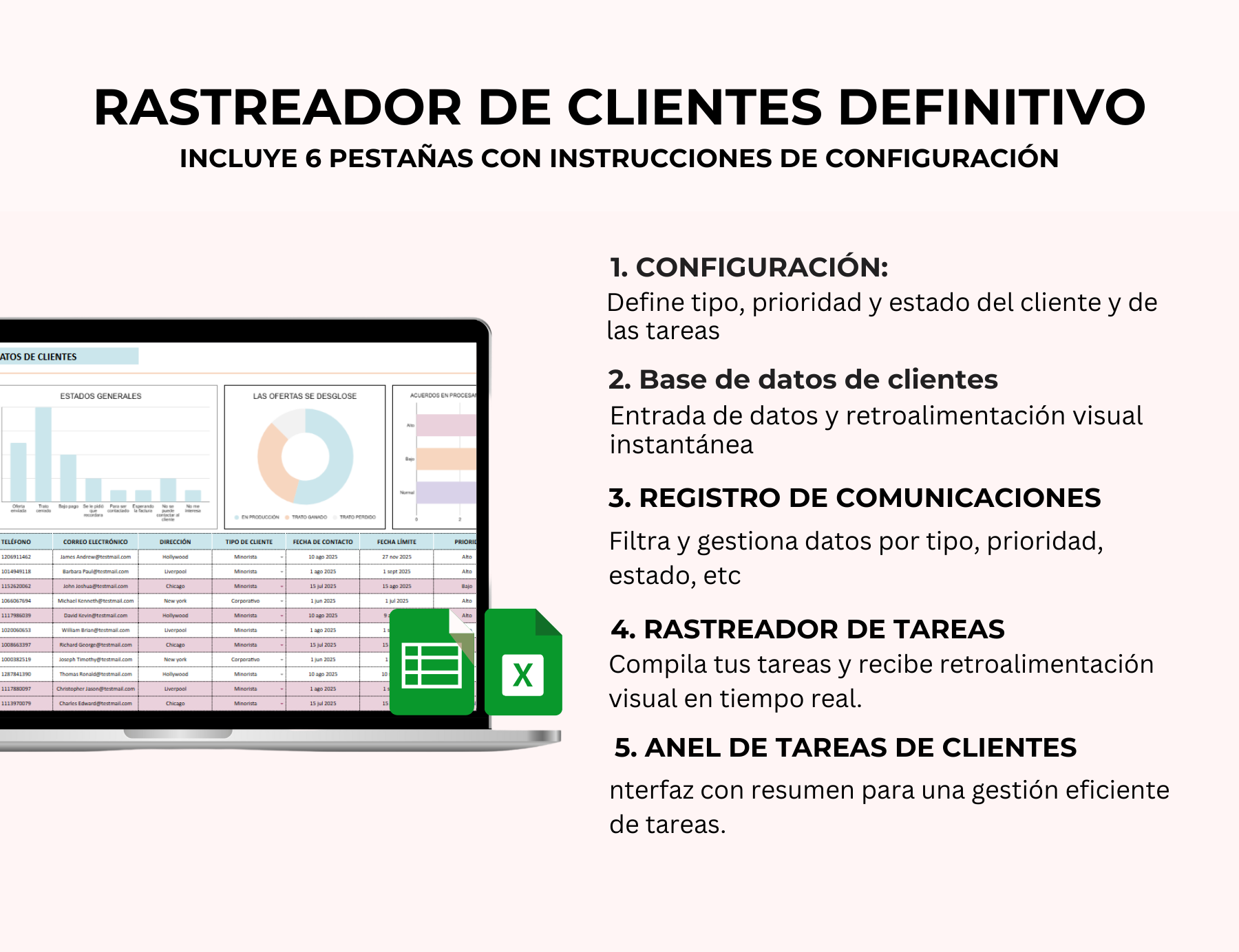 gestión de clientes, base de datos de clientes, registro de clientes, seguimiento de clientes, plantilla de clientes, excel de clientes, gestión de leads, administración de clientes, control de clientes, seguimiento de prospectos