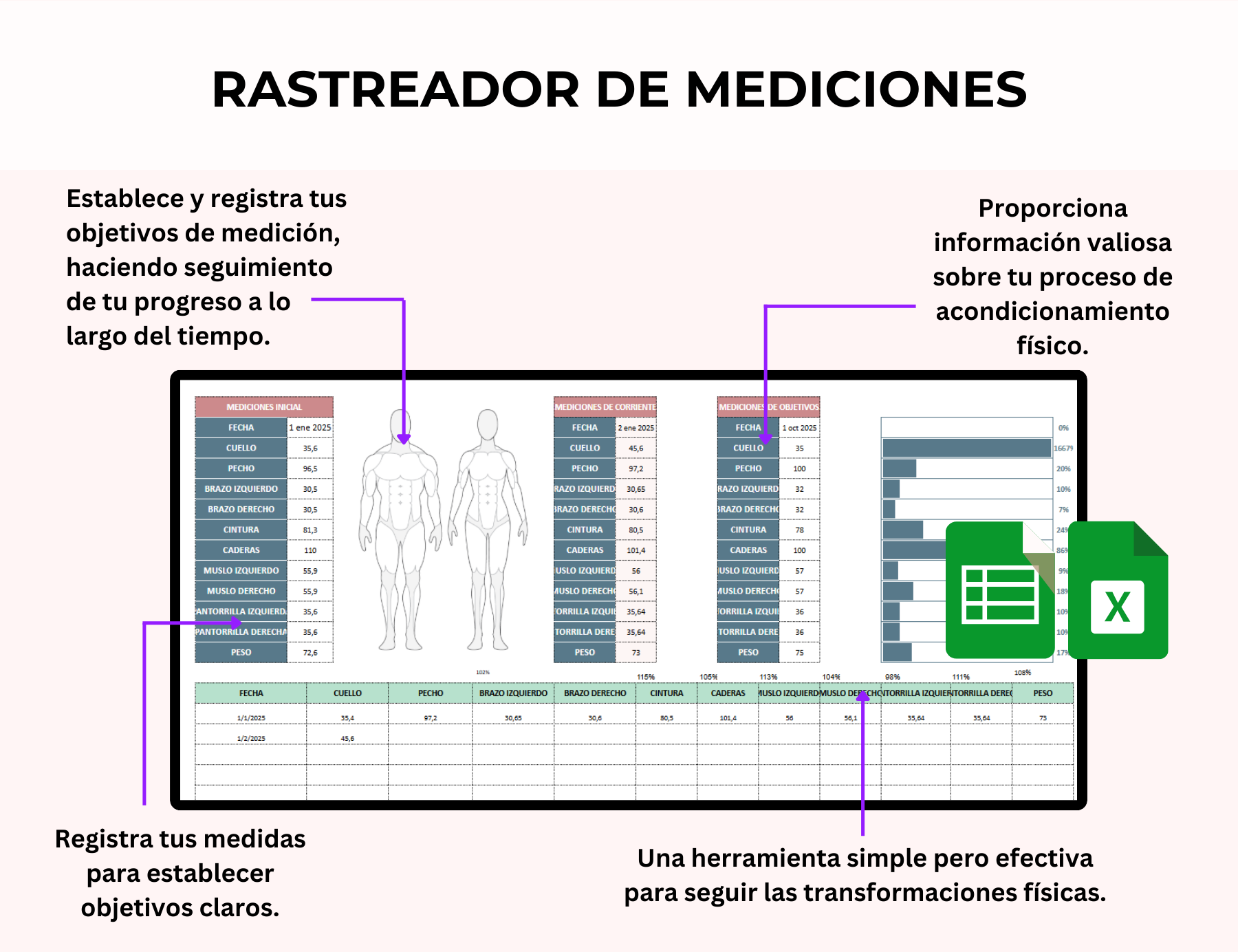 seguimiento de hábitos, planificador de ejercicios, registro de entrenamientos, planificador de entrenamiento, seguimiento de salud, planificador de dieta, seguimiento de entrenamiento, planificador de bienestar, control de entrenamientos, plantilla de rutina de ejercicios