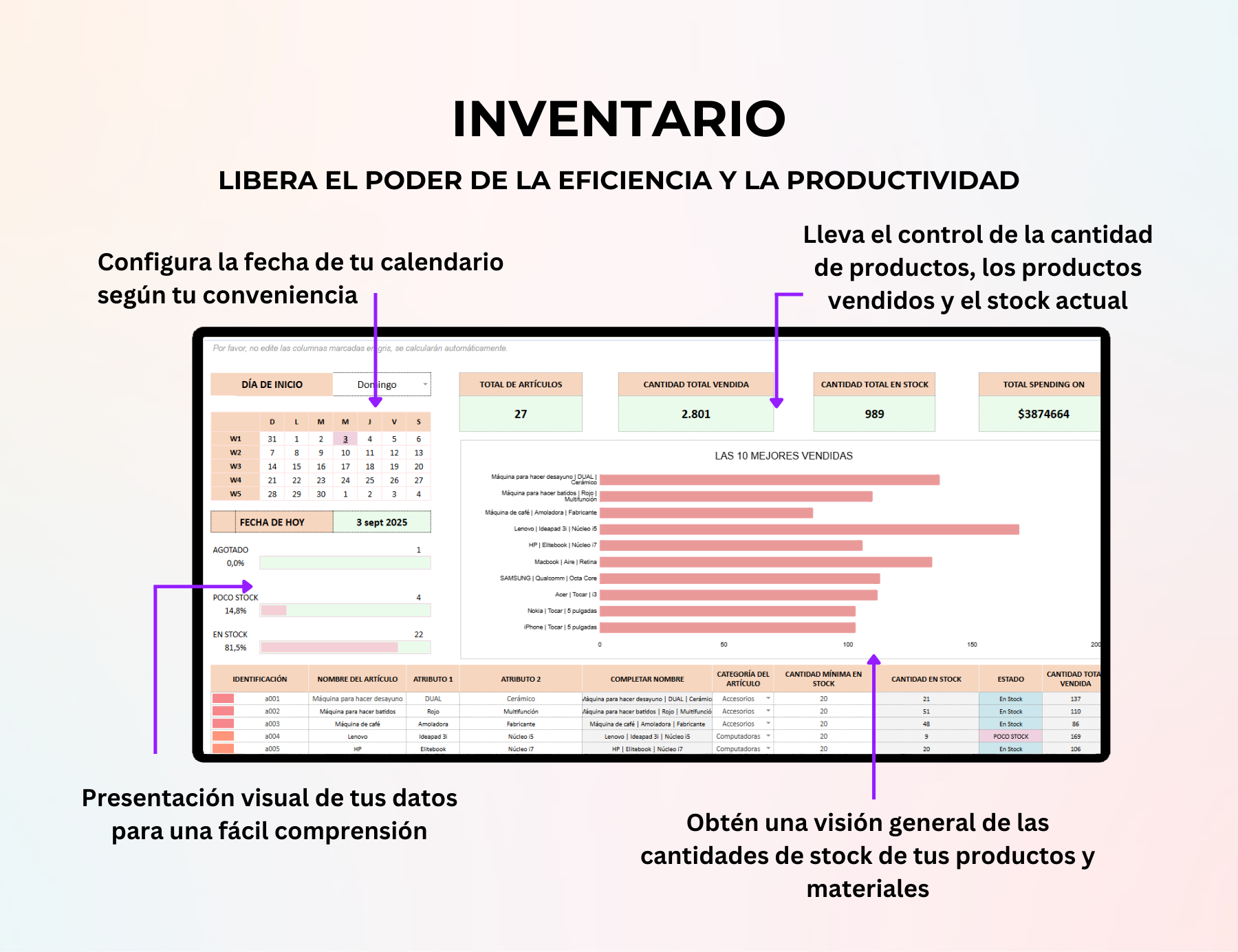 control de inventario, gestión de inventario, inventario en excel, control de stock, hoja de inventario, gestión de stock, administración de inventario, stock de productos, seguimiento de stock, registro de inventario