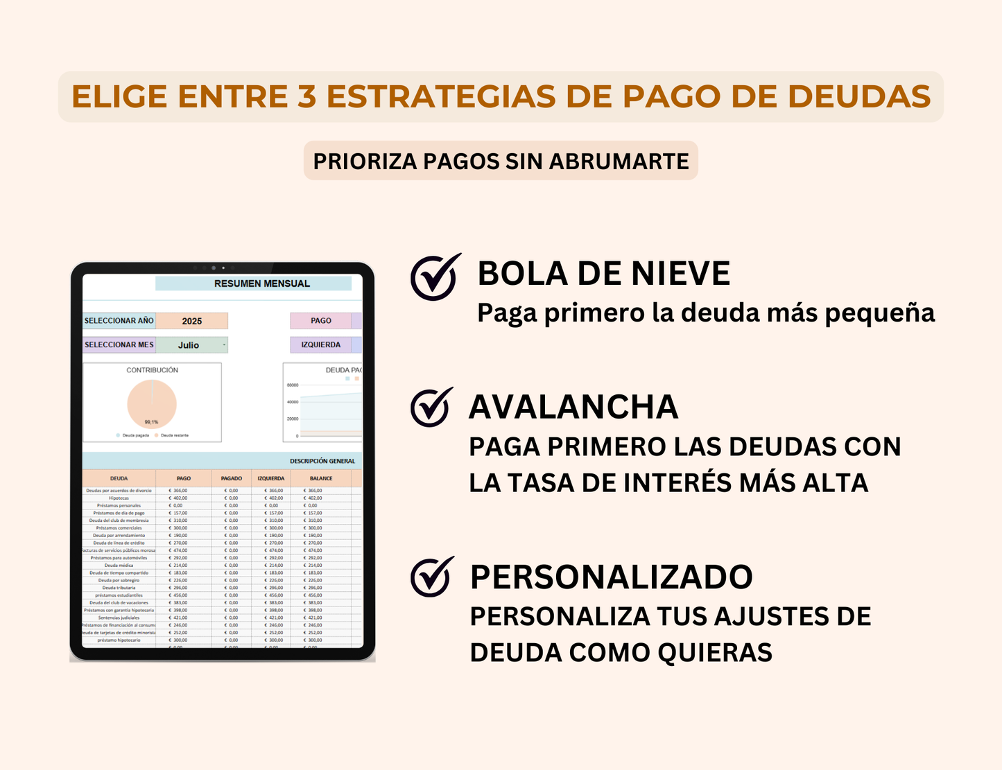 gestor de deudas, plantilla para pagar deudas, plan de pago de deudas, excel para pagar deudas, plantilla de excel para deudas, control de deudas, registro de deudas, gestión de deudas, calculadora de deudas, planificador de pago de deudas