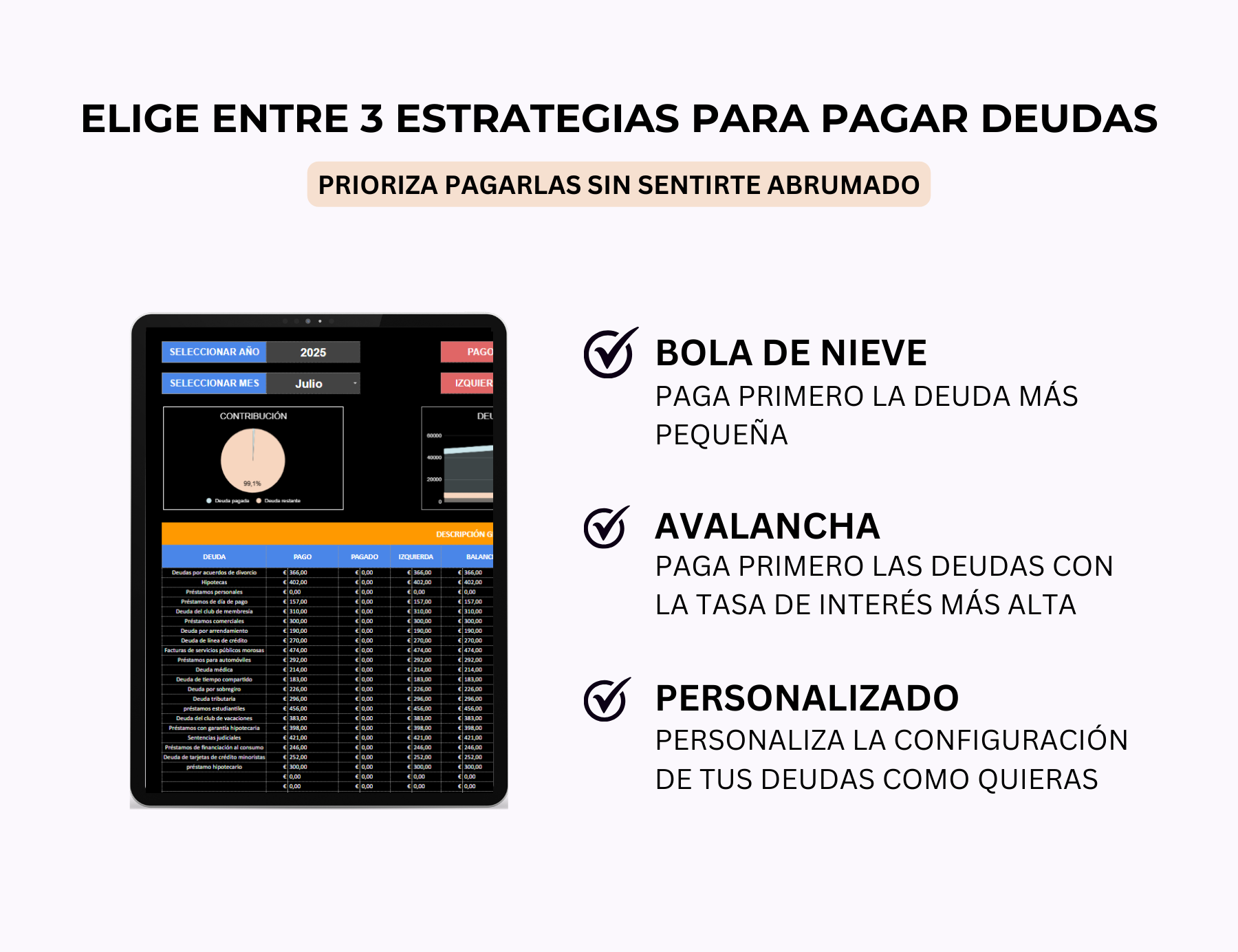 gestor de deudas, plantilla para pagar deudas, plan de pago de deudas, excel para pagar deudas, plantilla de excel para deudas, control de deudas, registro de deudas, gestión de deudas, calculadora de deudas, planificador de pago de deudas