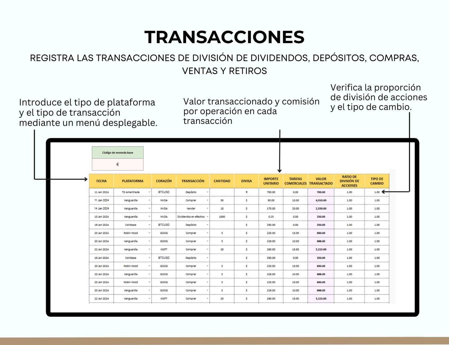 portafolio de inversiones, gestión de inversiones, diversificación de portafolio, seguimiento de acciones, control financiero personal, seguimiento de criptomonedas, cartera de valores, registro de acciones, análisis de inversiones, gestión de portafolio, control de inversiones
