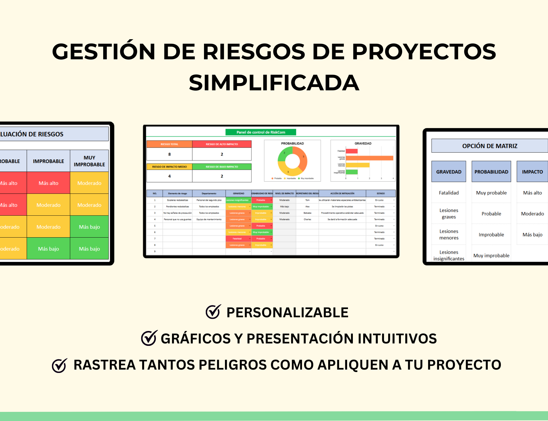 matriz de riesgos, gestión de riesgos, evaluación de riesgos, control de riesgos, plan de mitigación de riesgos, registro de riesgos, análisis de riesgos, registro de incidentes, plan de riesgos, riesgo empresarial