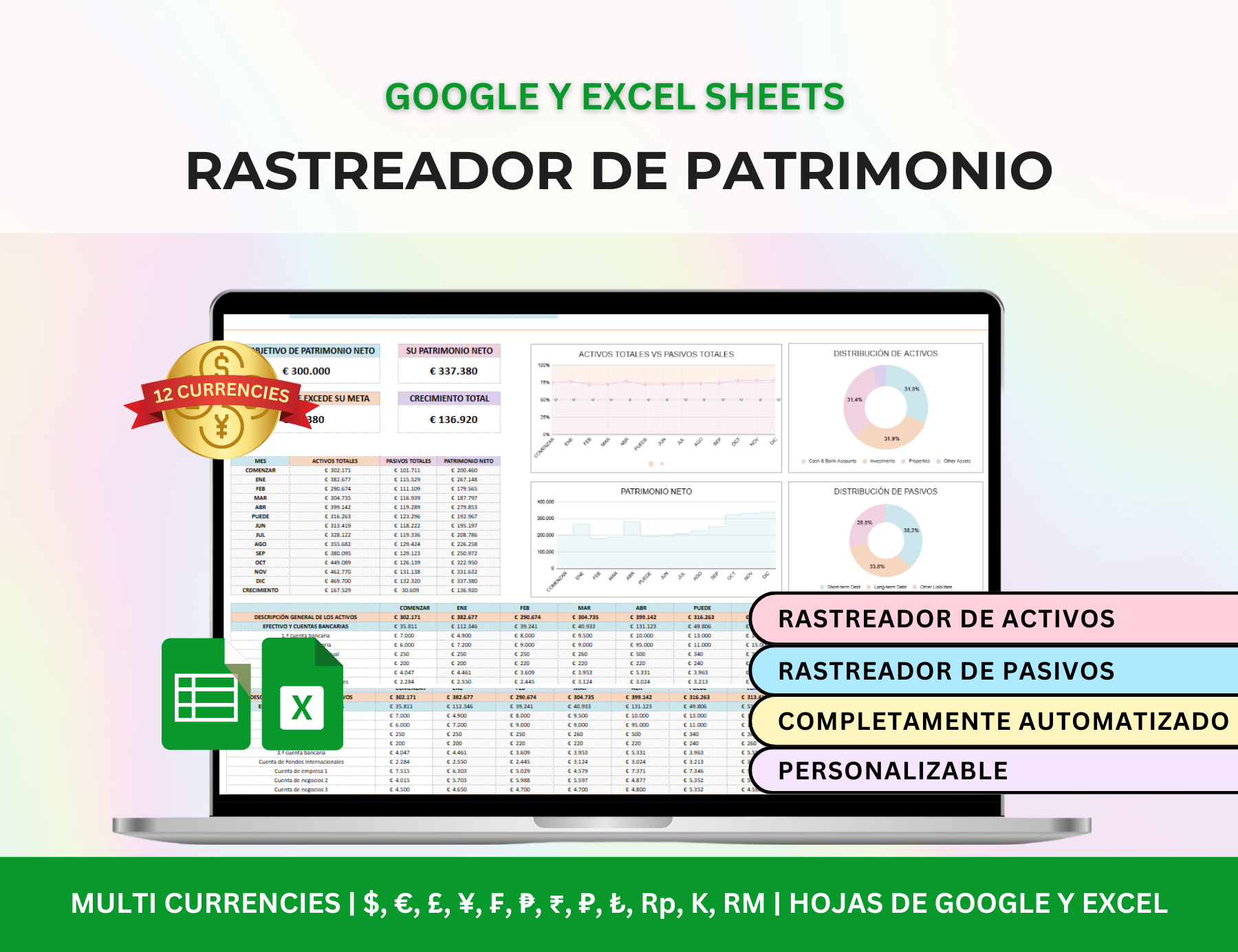 patrimonio neto, gestión de patrimonio, control de finanzas personales, estado financiero personal, balance financiero personal, calculadora de patrimonio neto, plantilla financiera excel, plantilla financiera personal, plantilla de finanzas en excel, gestor de finanzas personales