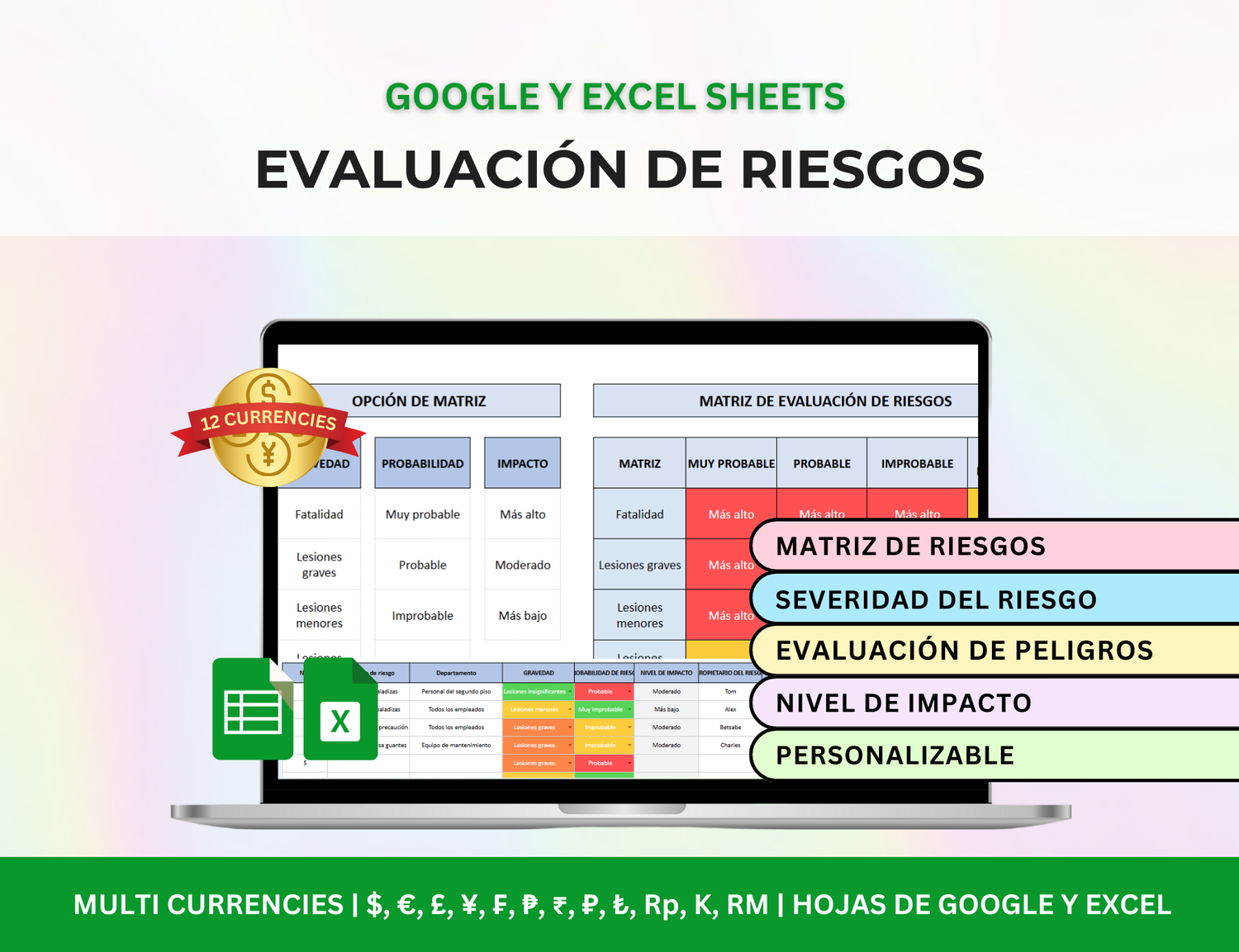 matriz de riesgos, gestión de riesgos, evaluación de riesgos, control de riesgos, plan de mitigación de riesgos, registro de riesgos, análisis de riesgos, registro de incidentes, plan de riesgos, riesgo empresarial